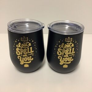 Hocus Pocus Disney I Put a Spell on You Hallmark Stainless Steel Cups- S/2 - NEW